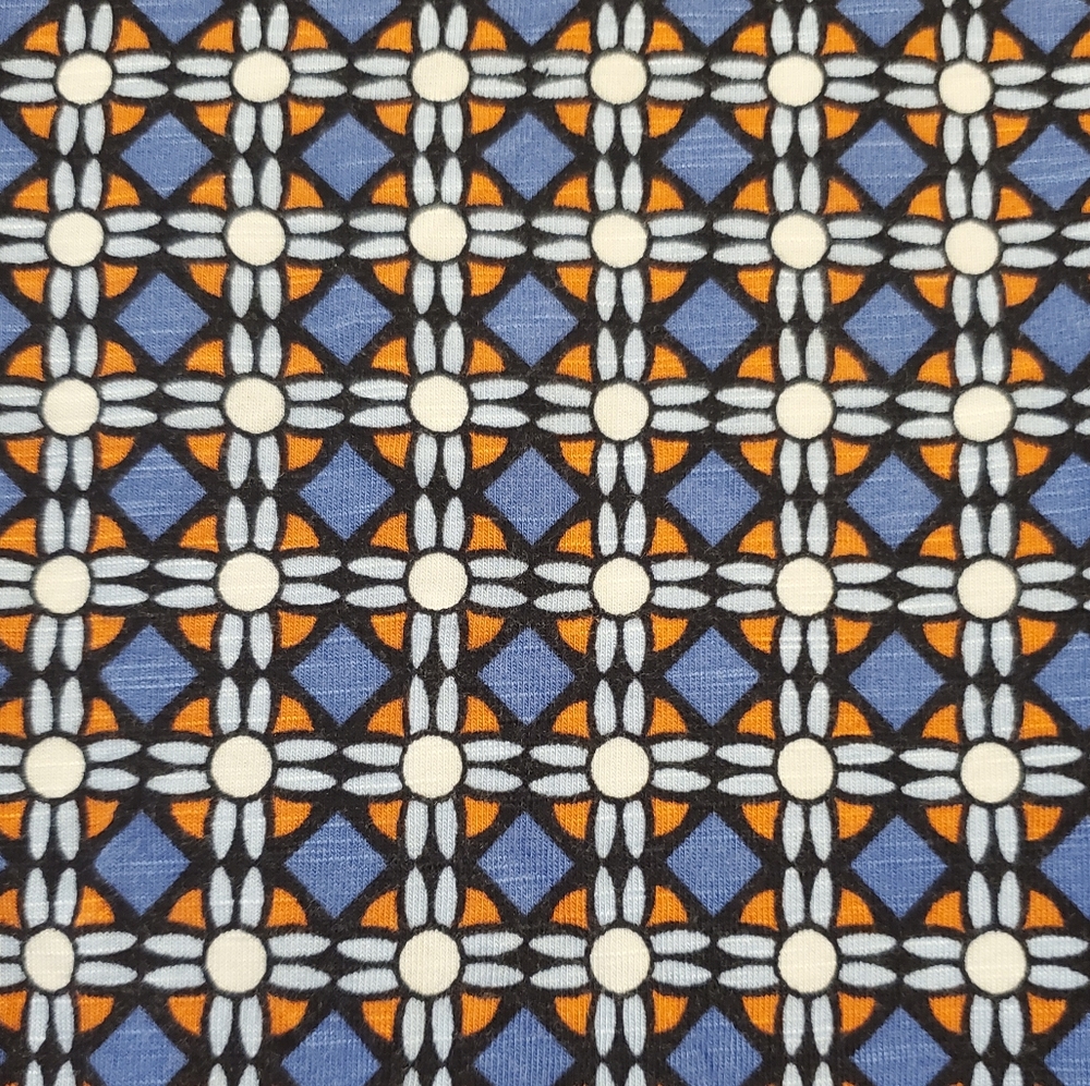 T By Talbots Bright Geometric Print Split-Neck Top - image 6